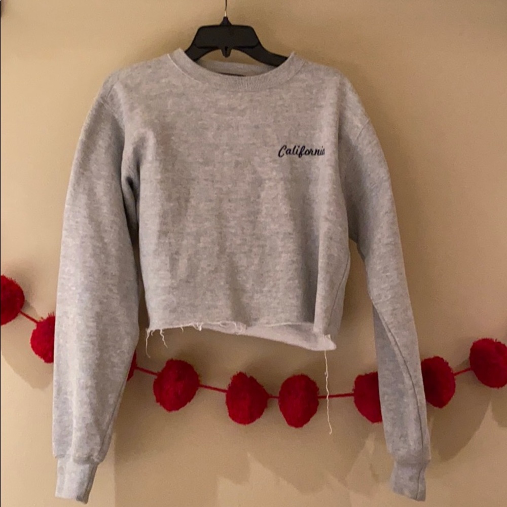 Brandy Melville cropped crew neck sweater